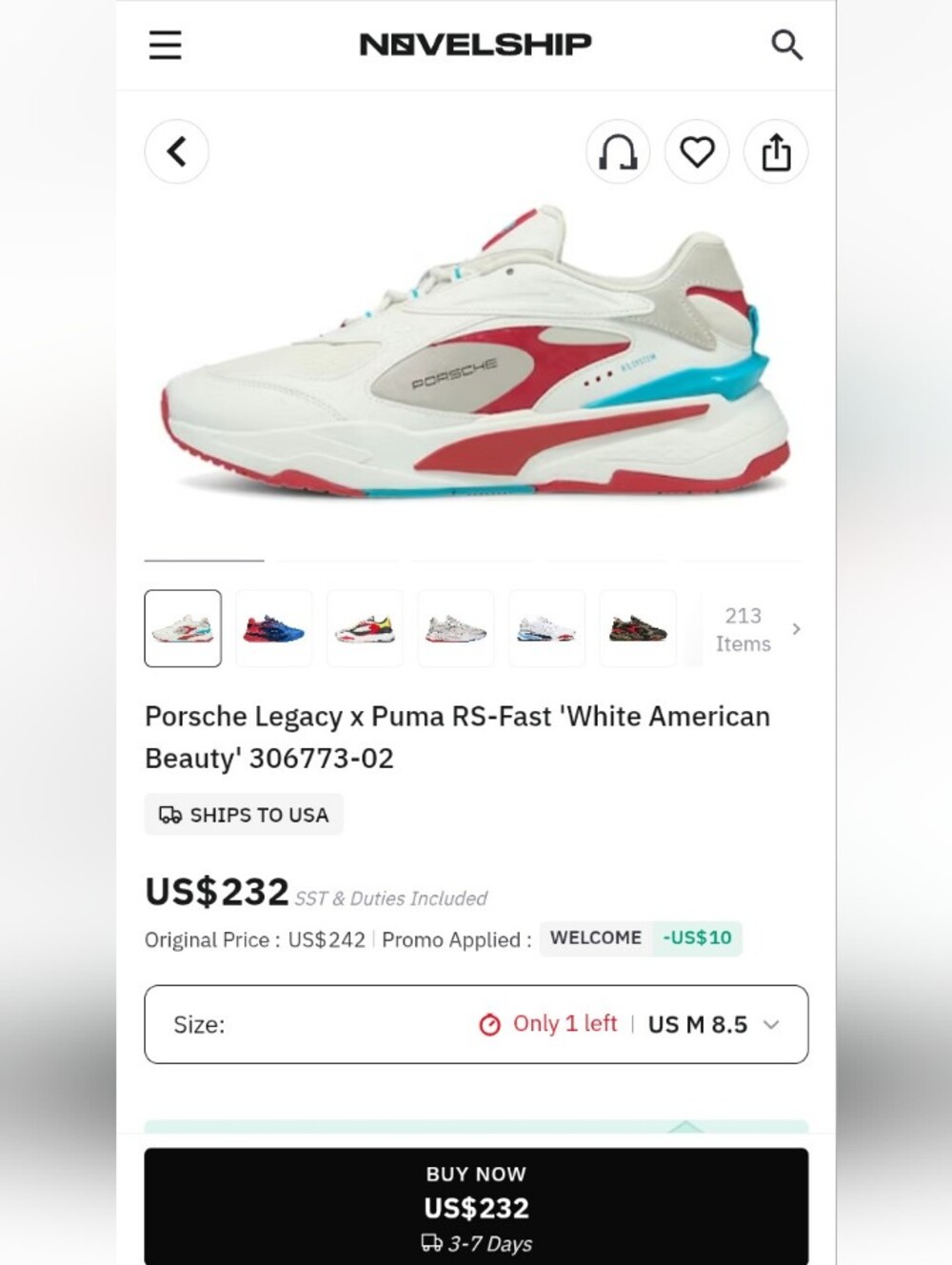 Porsche 911 Legacy X Puma Rare Collaboration SOLD OUT $250 Original Price